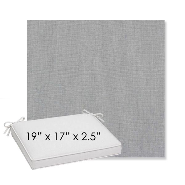 Picture of Natte Grey Chine | Sunbrella® 19" x 17" x 3" Outdoor Dining Cushion
