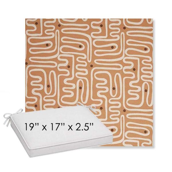 Picture of Nema Peachwood | Sunbrella® 19" x 17" x 3" Outdoor Dining Cushion