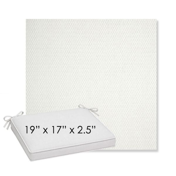 Picture of Pique Salt | Sunbrella® 19" x 17" x 3" Outdoor Dining Cushion