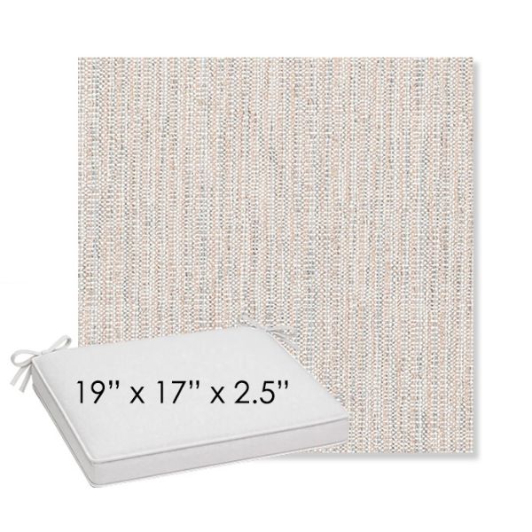 Picture of Poros Sky | Sunbrella® 19" x 17" x 3" Outdoor Dining Cushion