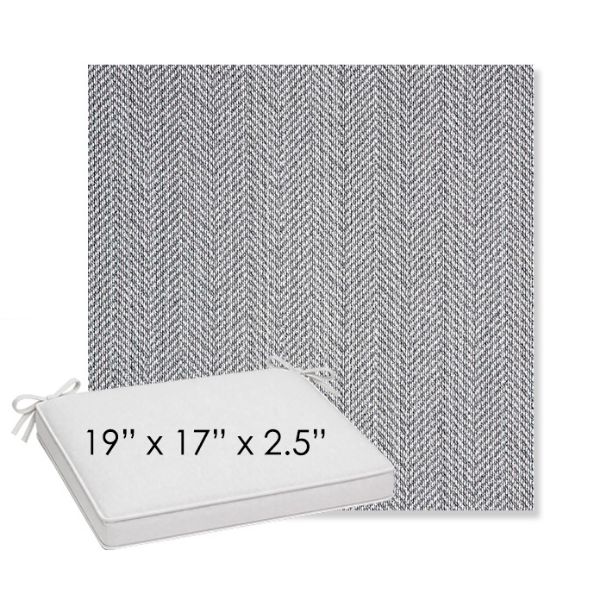 Picture of Posh Graphite | Sunbrella® 19" x 17" x 3" Outdoor Dining Cushion