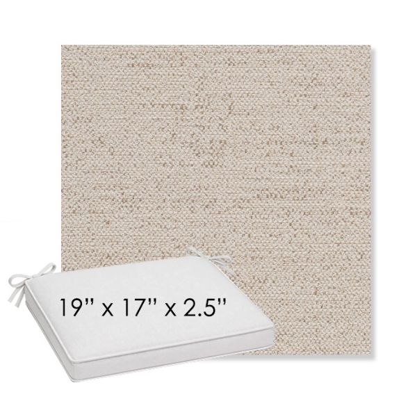 Picture of Rafi Oat | Sunbrella® 19" x 17" x 3" Outdoor Dining Cushion