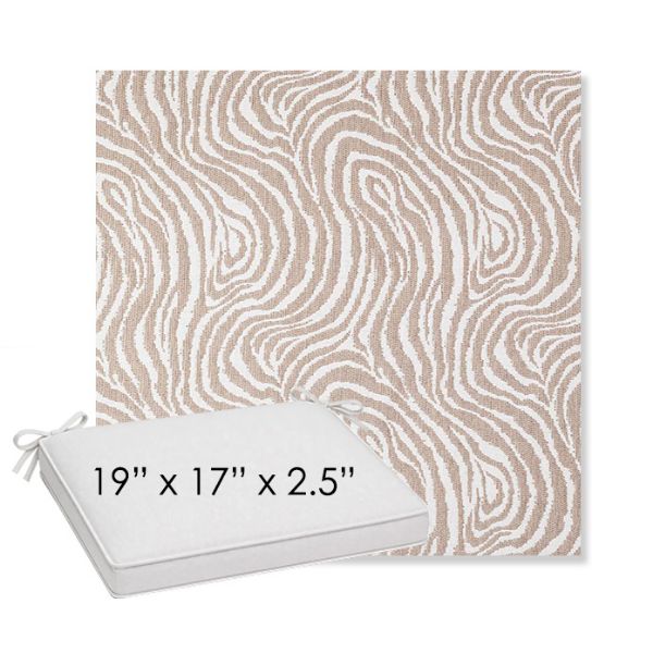 Picture of Rapids Camel | Sunbrella® 19" x 17" x 3" Outdoor Dining Cushion