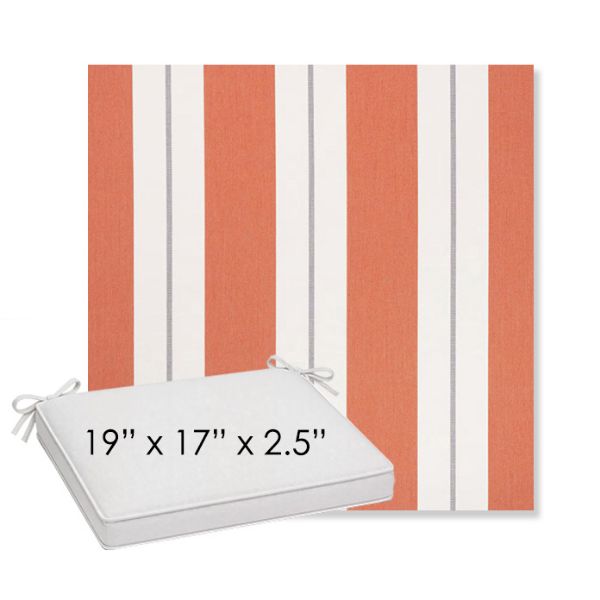 Picture of Relate Persimmon | Sunbrella® 19" x 17" x 3" Outdoor Dining Cushion