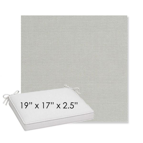 Picture of Sailcloth Seagull | Sunbrella® 19" x 17" x 3" Outdoor Dining Cushion