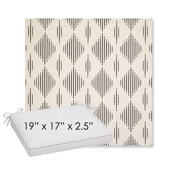Picture of Spinner Diamond Onyx | Sunbrella® 19" x 17" x 3" Outdoor Dining Cushion