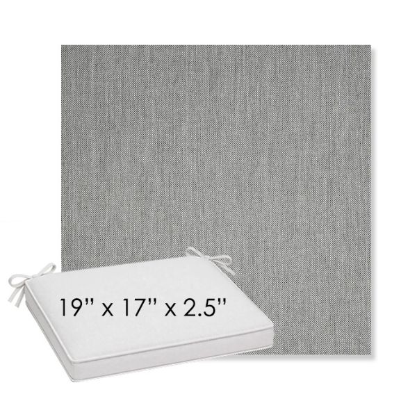 Picture of Switch Silver | Sunbrella® 19" x 17" x 3" Outdoor Dining Cushion