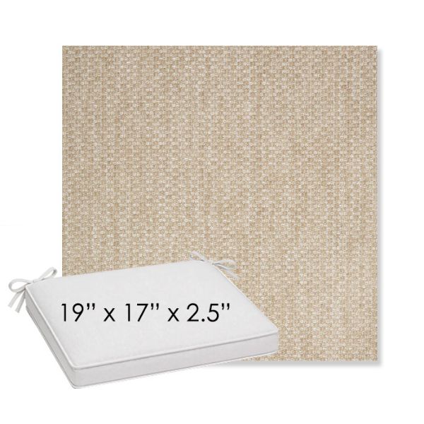 Picture of Tailored Putty | Sunbrella® 19" x 17" x 3" Outdoor Dining Cushion