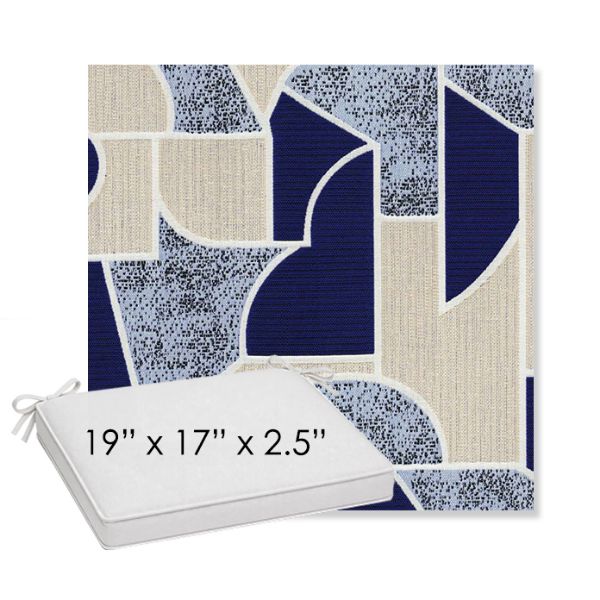 Picture of Territory Lazuli | Sunbrella® 19" x 17" x 3" Outdoor Dining Cushion