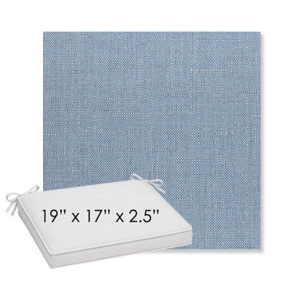 Picture of Willa Chambray | Sunbrella® 19" x 17" x 3" Outdoor Dining Cushion