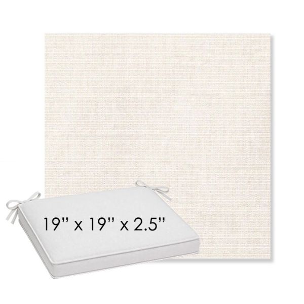 Picture of Ambrose Linen | Sunbrella® 19" x 19" x 3" Outdoor Dining Cushion