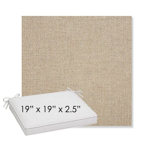 Picture of Blend Sand | Sunbrella® 19" x 19" x 3" Outdoor Dining Cushion
