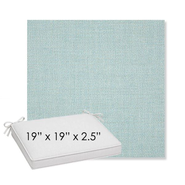 Picture of Bliss Dew | Sunbrella® 19" x 19" x 3" Outdoor Dining Cushion