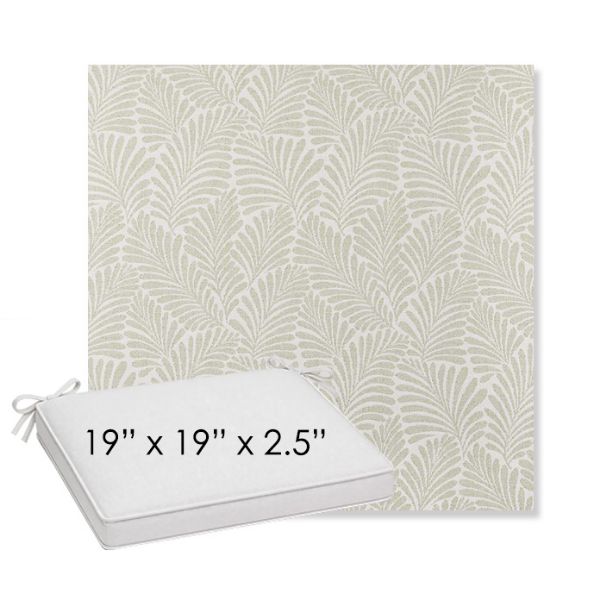Picture of Frond Spring | Sunbrella® 19" x 19" x 3" Outdoor Dining Cushion