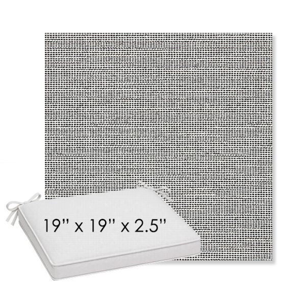 Picture of Kudos Newsprint | Sunbrella® 19" x 19" x 3" Outdoor Dining Cushion