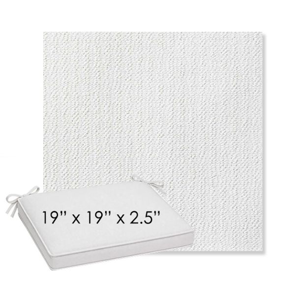 Picture of Momento Snow | Sunbrella® 19" x 19" x 3" Outdoor Dining Cushion