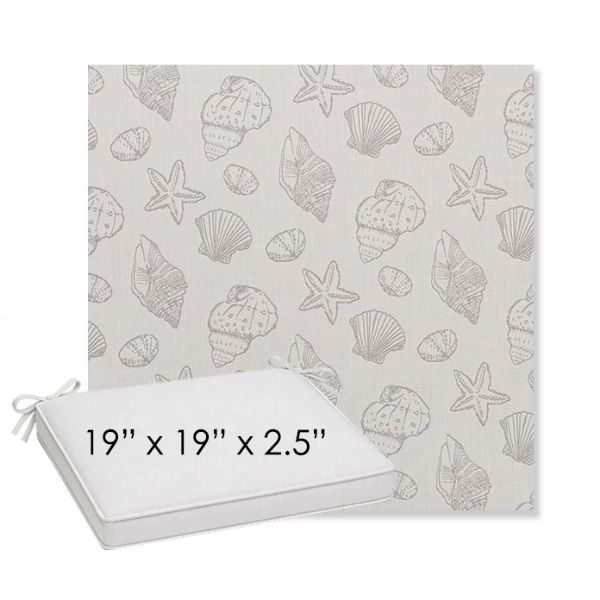 Picture of Nantucket Fossil | Sunbrella® 19" x 19" x 3" Outdoor Dining Cushion