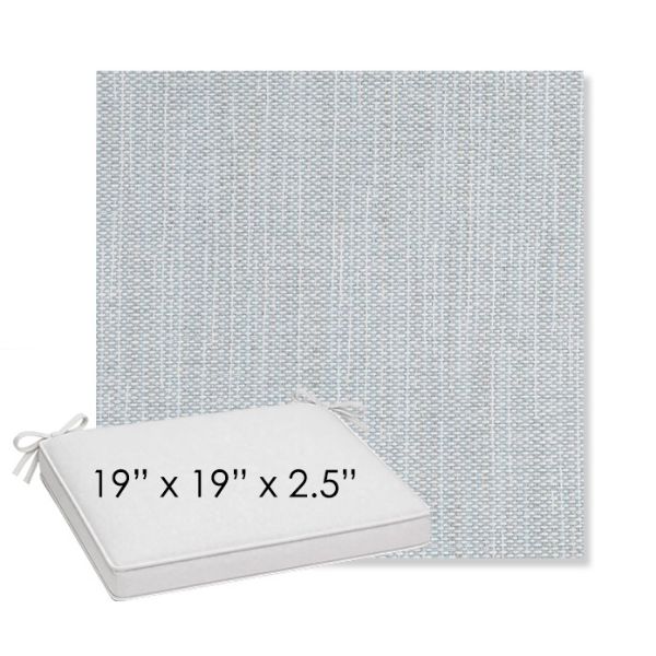 Picture of Nova Chambray | Sunbrella® 19" x 19" x 3" Outdoor Dining Cushion