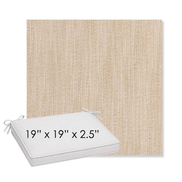 Picture of Nova Oat | Sunbrella® 19" x 19" x 3" Outdoor Dining Cushion