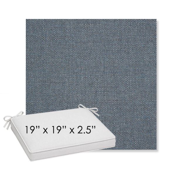 Picture of Piazza Denim | Sunbrella® 19" x 19" x 3" Outdoor Dining Cushion