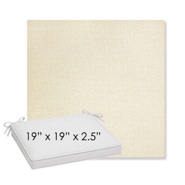 Picture of Posh Salt | Sunbrella® 19" x 19" x 3" Outdoor Dining Cushion