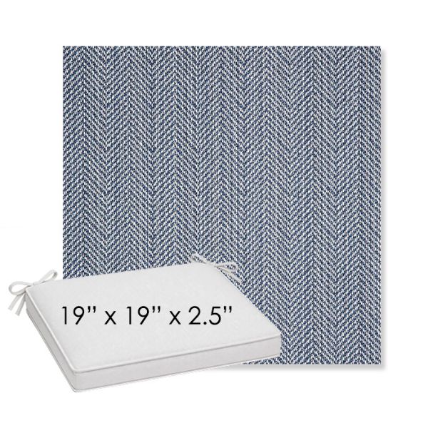 Picture of Posh Sapphire | Sunbrella® 19" x 19" x 3" Outdoor Dining Cushion