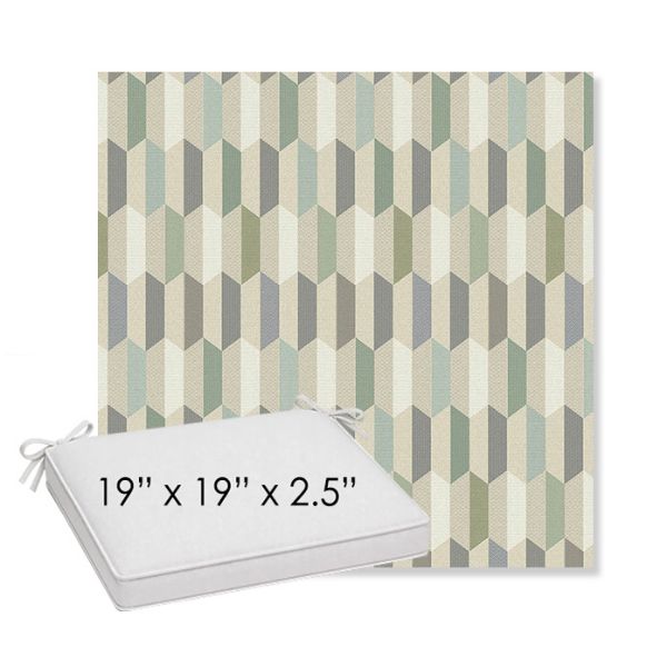 Picture of Precise Spring | Sunbrella® 19" x 19" x 3" Outdoor Dining Cushion