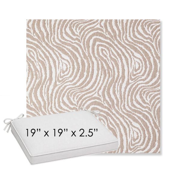 Picture of Rapids Camel | Sunbrella® 19" x 19" x 3" Outdoor Dining Cushion