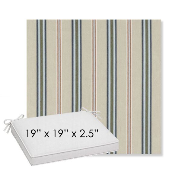 Picture of Saltillo Sagebrush | Sunbrella® 19" x 19" x 3" Outdoor Dining Cushion