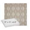 Picture of Spinner Diamond Pebble | Sunbrella® 19" x 19" x 3" Outdoor Dining Cushion