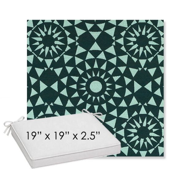 Picture of Sundial Seaweed | Sunbrella® 19" x 19" x 3" Outdoor Dining Cushion