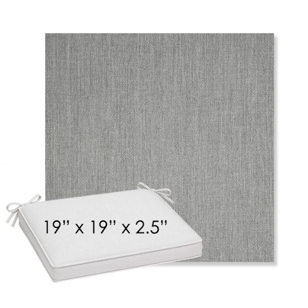 Picture of Switch Silver | Sunbrella® 19" x 19" x 3" Outdoor Dining Cushion