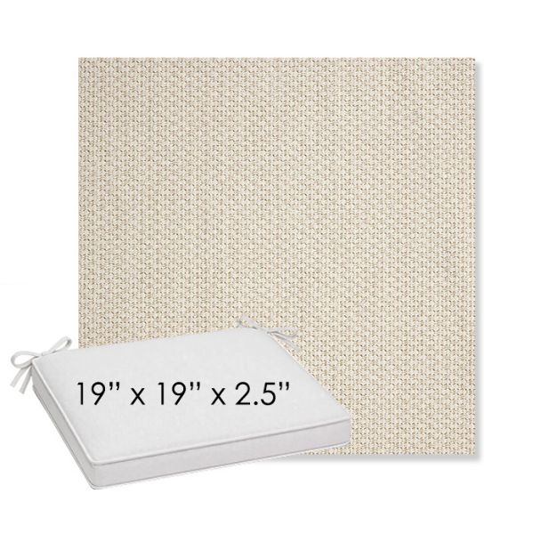 Picture of Tailored Snow | Sunbrella® 19" x 19" x 3" Outdoor Dining Cushion