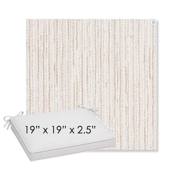Picture of Tectonic Parchment | Sunbrella® 19" x 19" x 3" Outdoor Dining Cushion