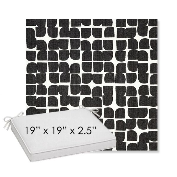 Picture of Toggle Inkblot | Sunbrella® 19" x 19" x 3" Outdoor Dining Cushion
