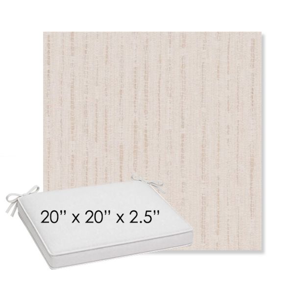 Picture of Abundant Parchment | Sunbrella® 20" x 20" x 3" Outdoor Dining Cushion