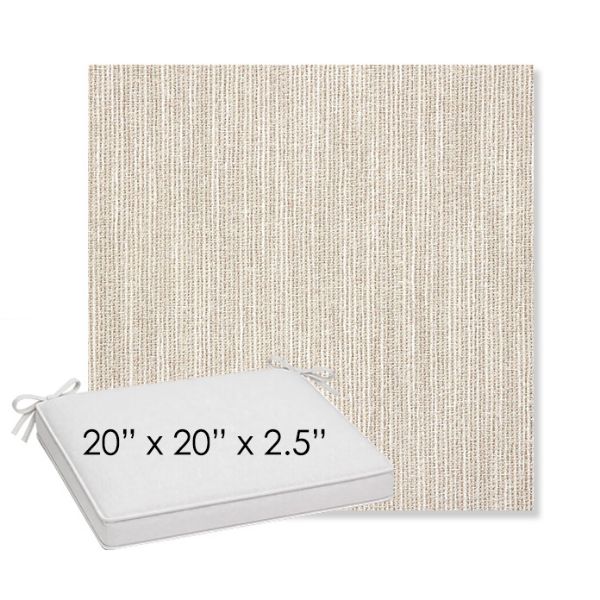Picture of Adena Sand | Sunbrella® 20" x 20" x 3" Outdoor Dining Cushion