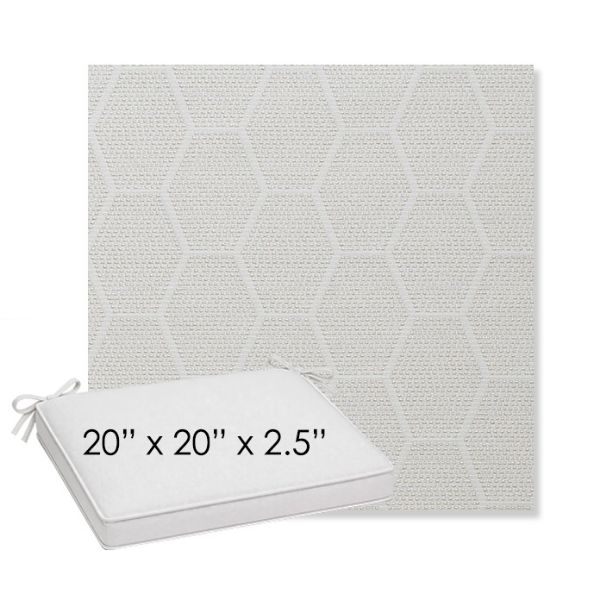Picture of Amalfi Sand | Sunbrella® 20" x 20" x 3" Outdoor Dining Cushion