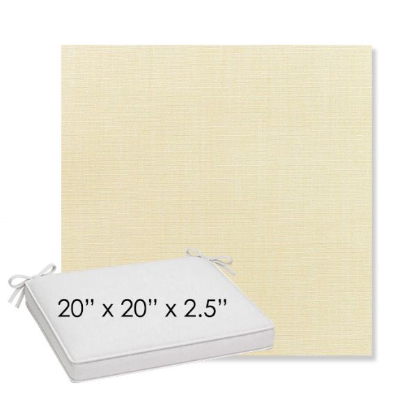 Picture of Canvas Vellum | Sunbrella® 20" x 20" x 3" Outdoor Dining Cushion