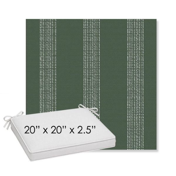 Picture of Caper Moss | Sunbrella® 20" x 20" x 3" Outdoor Dining Cushion