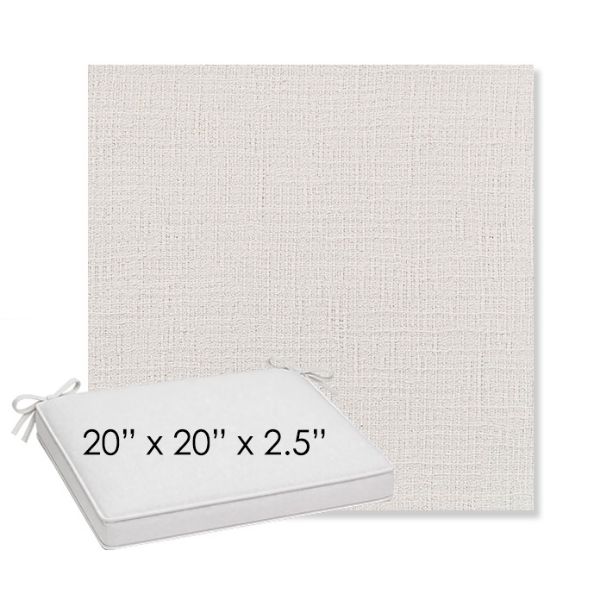 Picture of Cassava White | Sunbrella® 20" x 20" x 3" Outdoor Dining Cushion