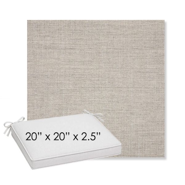 Picture of Cast Silver | Sunbrella® 20" x 20" x 3" Outdoor Dining Cushion