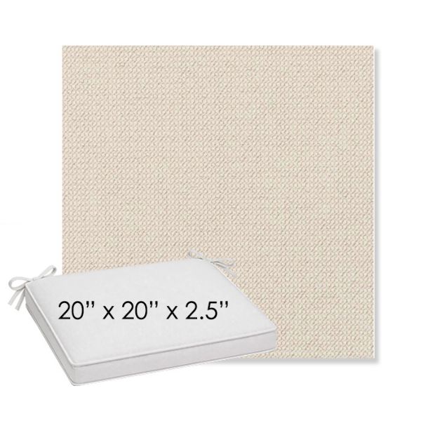 Picture of Charmer Parchment | Sunbrella® 20" x 20" x 3" Outdoor Dining Cushion