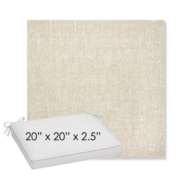Picture of Chartres Cloud | Sunbrella® 20" x 20" x 3" Outdoor Dining Cushion