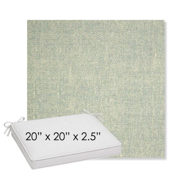 Picture of Chartres Mist | Sunbrella® 20" x 20" x 3" Outdoor Dining Cushion
