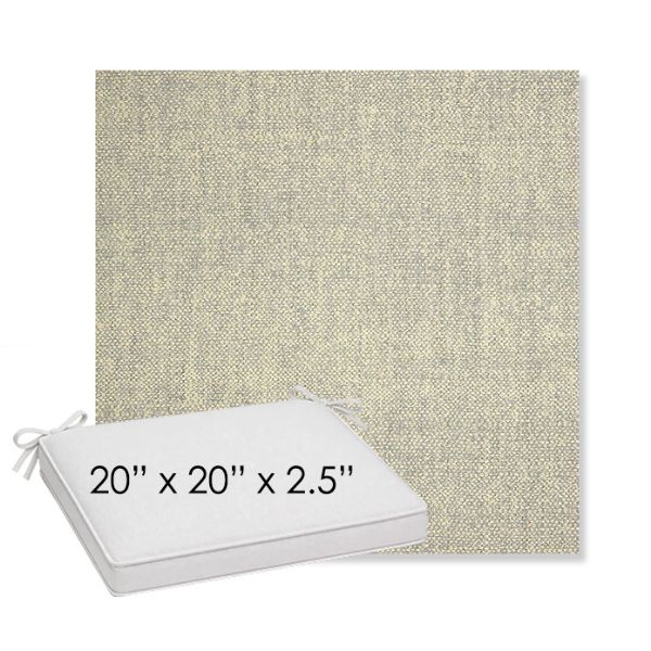 Picture of Chartres Pebble | Sunbrella® 20" x 20" x 3" Outdoor Dining Cushion