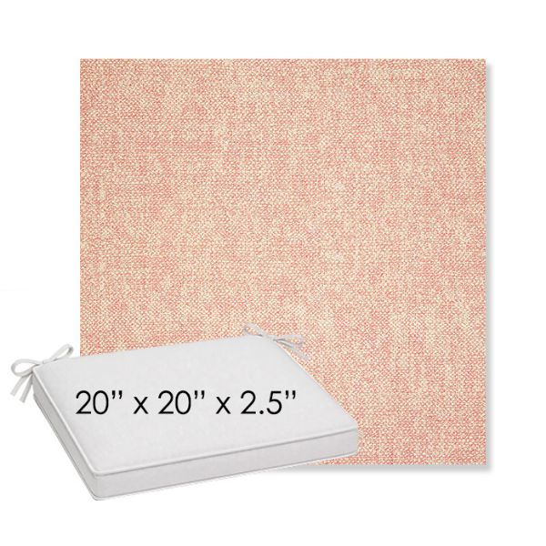 Picture of Chartres Rose | Sunbrella® 20" x 20" x 3" Outdoor Dining Cushion