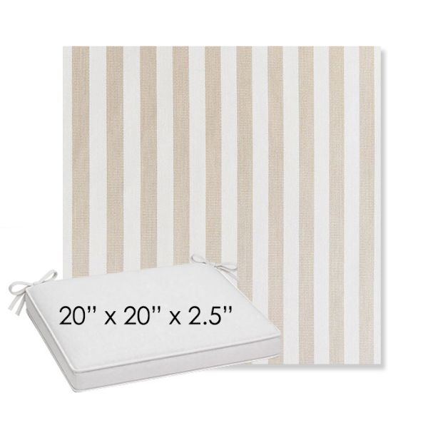 Picture of Costa Driftwood | Sunbrella® 20" x 20" x 3" Outdoor Dining Cushion