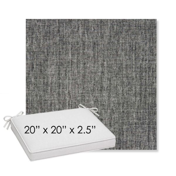 Picture of Crush Pewter | Sunbrella® 20" x 20" x 3" Outdoor Dining Cushion