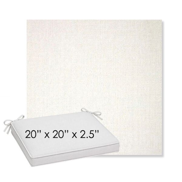 Picture of Crush Snow | Sunbrella® 20" x 20" x 3" Outdoor Dining Cushion